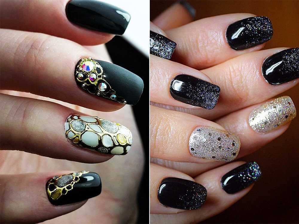 Маникюр оранжевый с черным — идеи дизайнов с фото