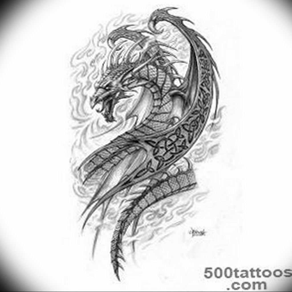 Татуировка дракона: значение, эскизы, + 100 фото