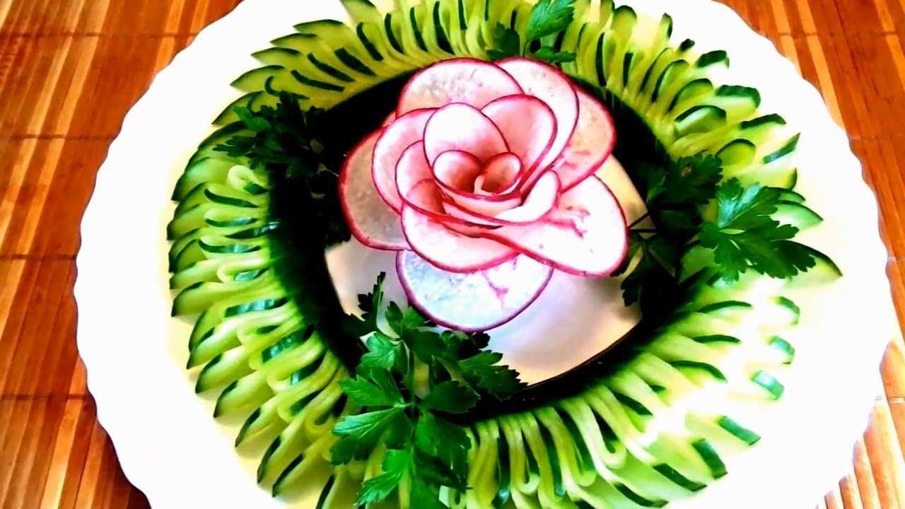 Украшение из огурца как приготовить рецепт с фото