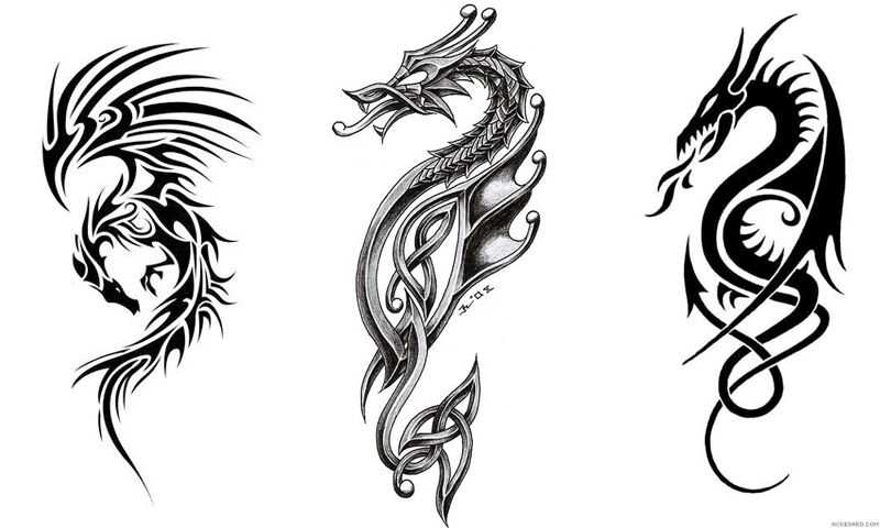 Татуировки с драконами – значение и фото