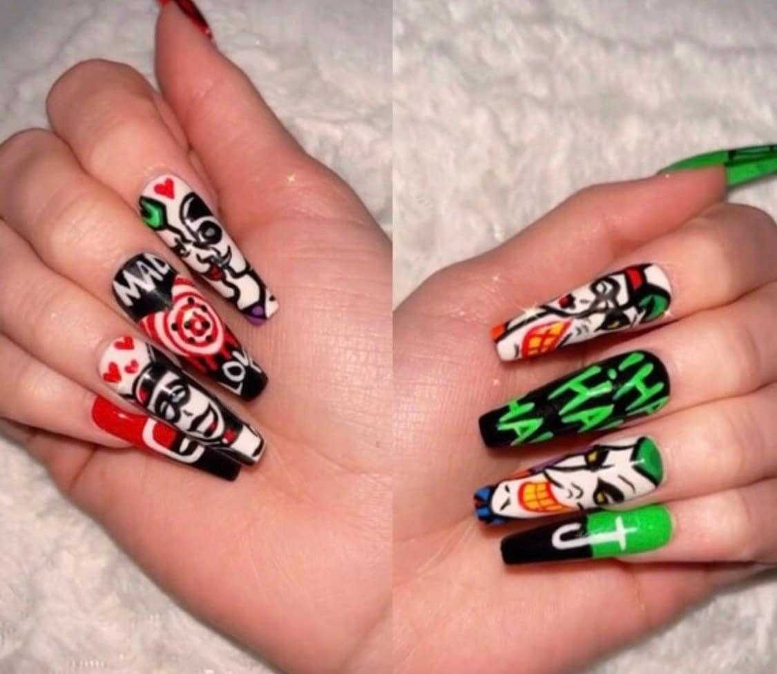 20 best ideas harley quinn nail designs – home, family, style and art ideas
