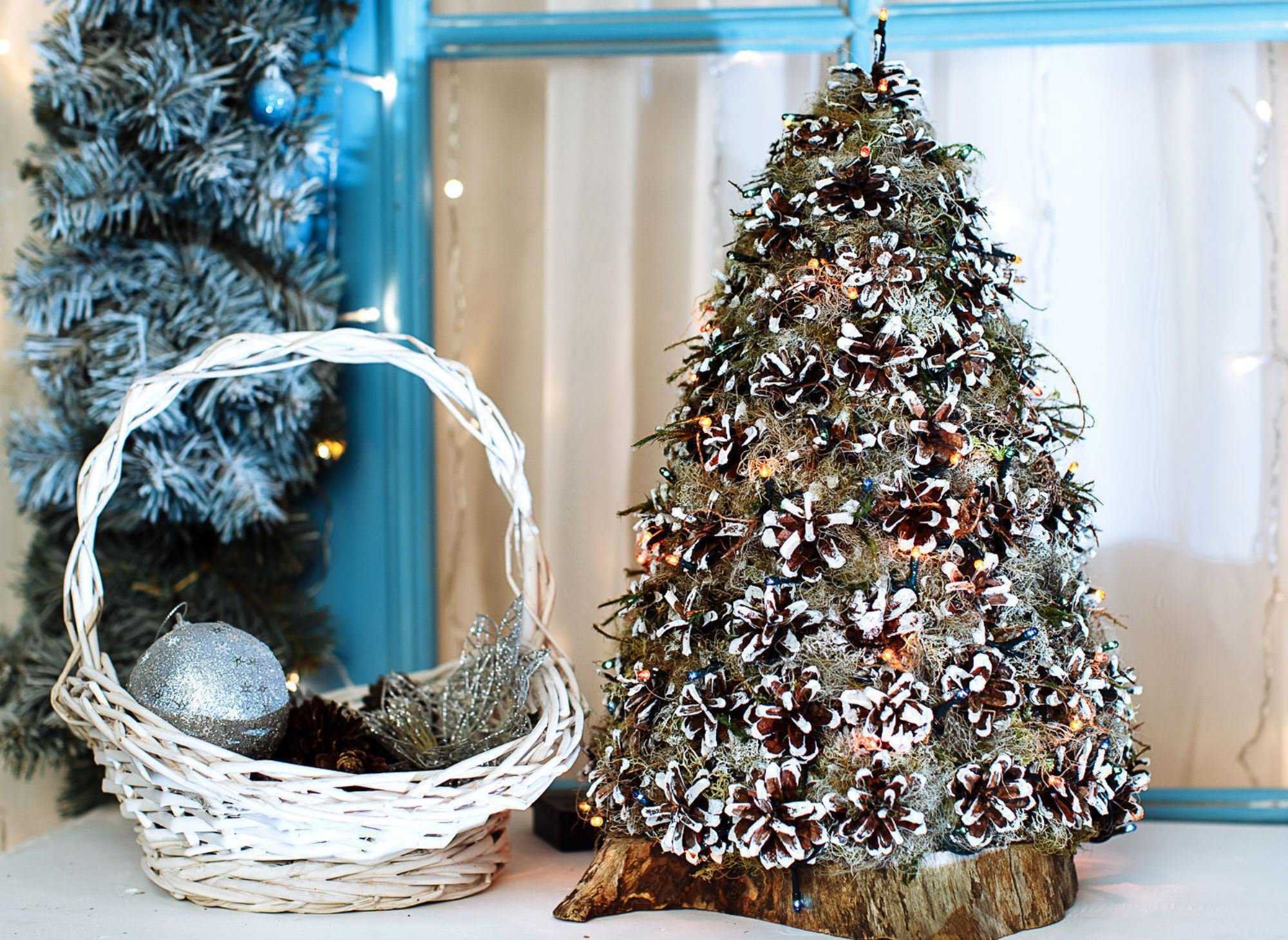🌲 новогодние поделки из шишек своими руками: фото идеи и мастер-классы