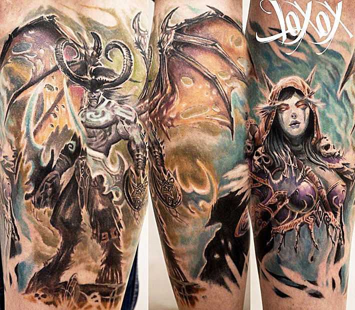 Татуировка world of warcraft, татуировка, лист, логотип, вымышленный персонаж png | pngwing