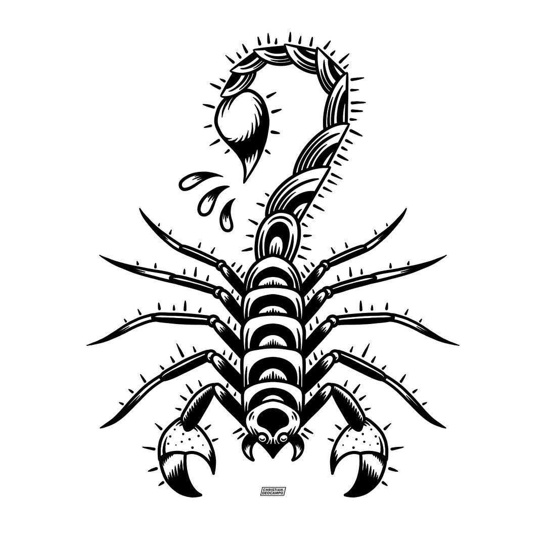 Что означает тату скорпиона: на руке, шее, лопатке, ноге, груди, знак зодиака, маленькая, армейская, 3д. эскизы для девушек и мужчин + 100 фото