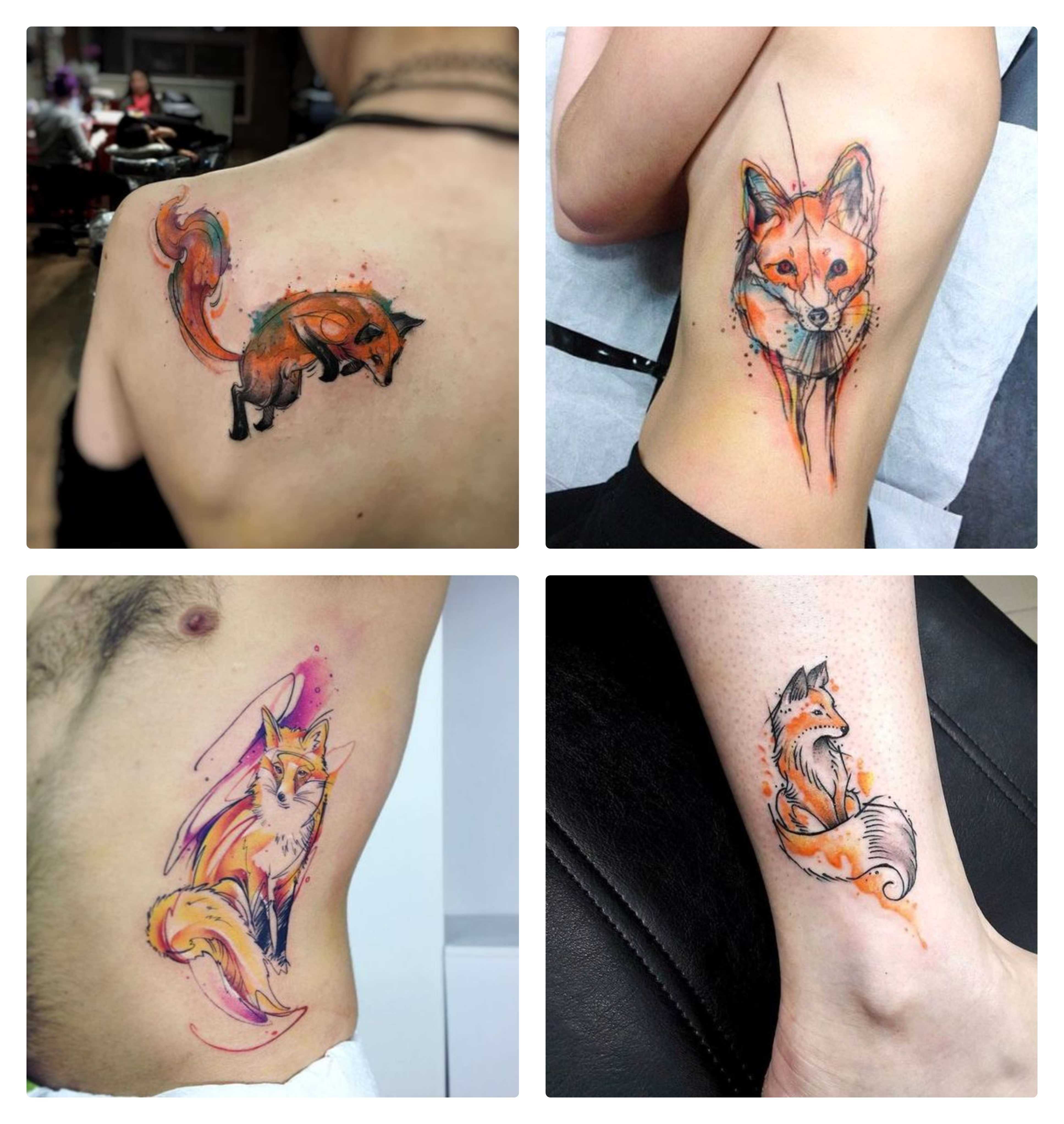 31 тату лиса: эскизы и значение татуировок с милым зверьком