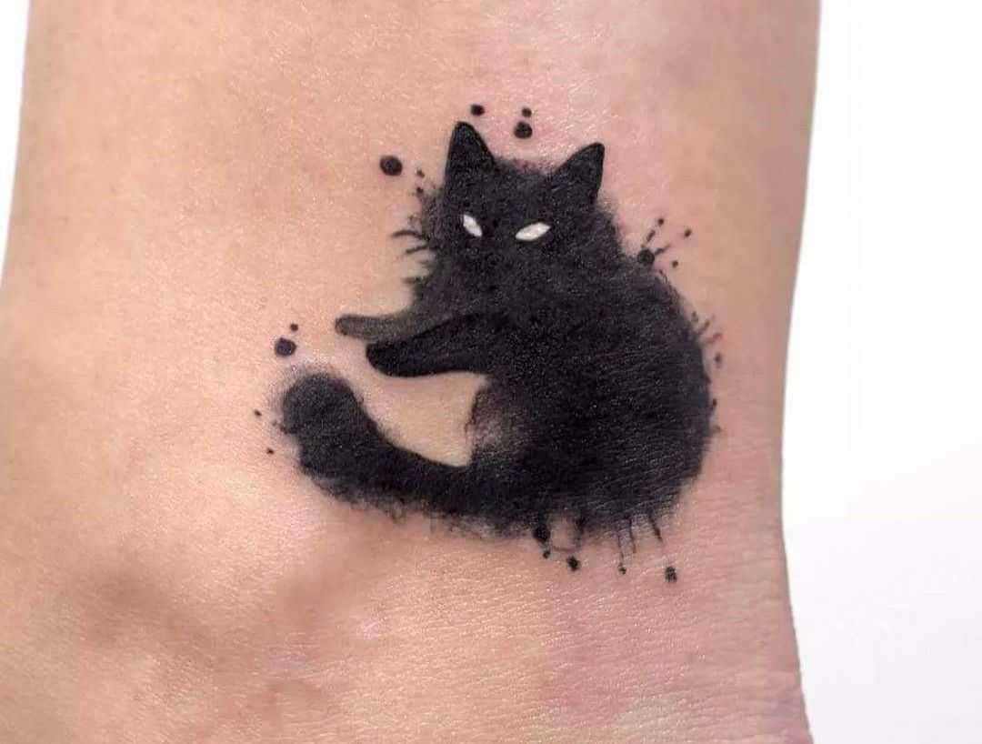 Тату кошка значение и фото, эскизы татуировки кот