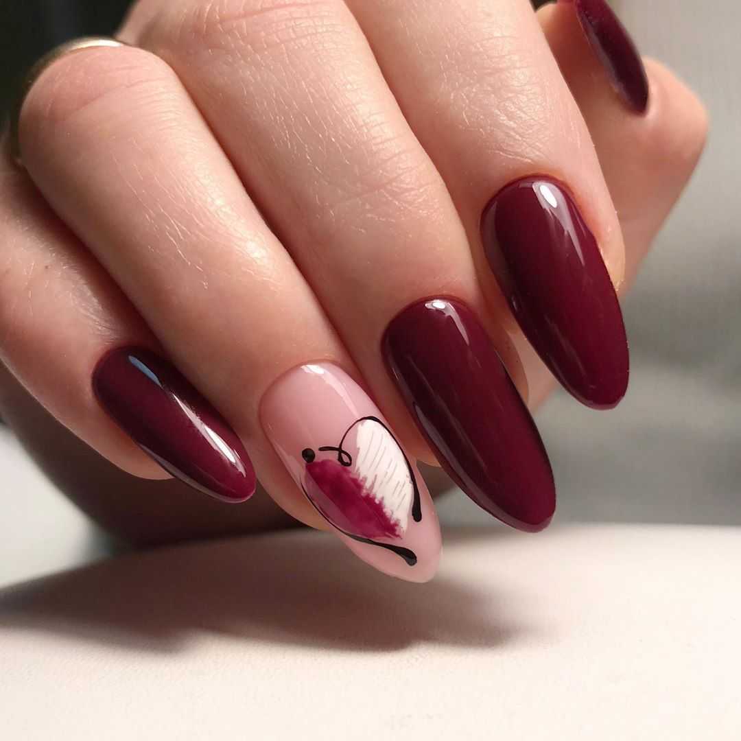 Бордовый маникюр 2023 - modnail.ru - красивый маникюр