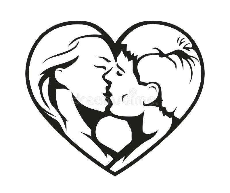 Влюбленная пара векторные иллюстрации. royalty free stock svg vector and clip art