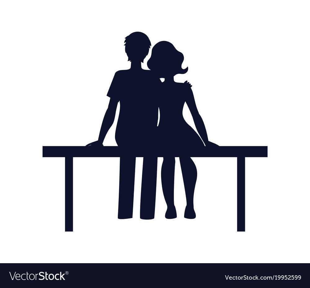 Влюбленная пара векторные иллюстрации. royalty free stock svg vector and clip art