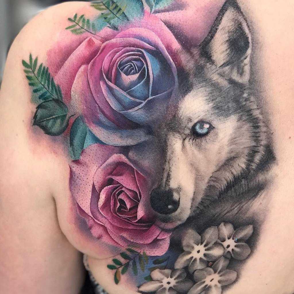 Tattoo • тату волк для девушки