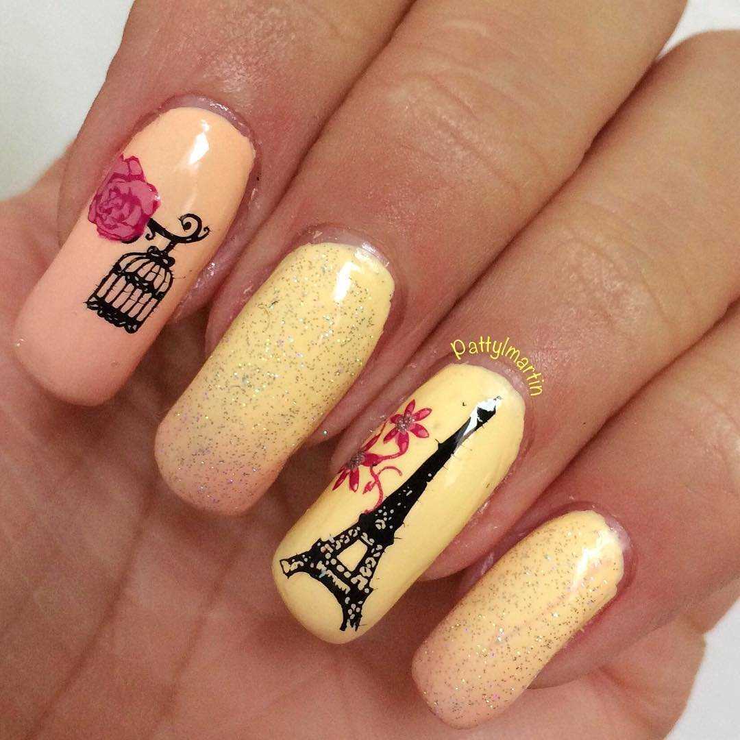 Стильный дизайн ногтей с эйфелевой башней